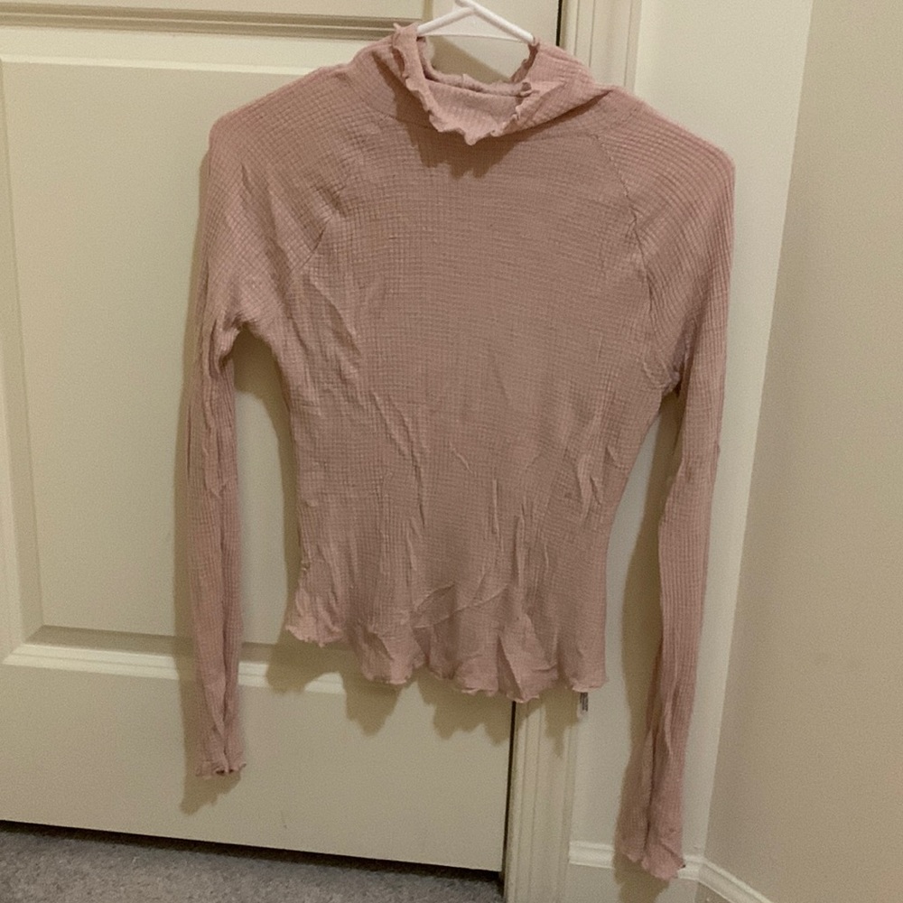 free people pink intimates mock turtleneck